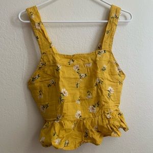 Yellow crop top